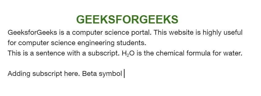 How to Do Subscript in Google Docs