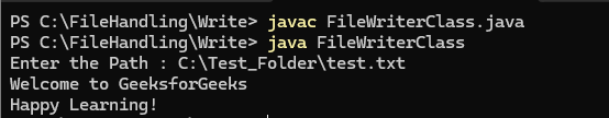 FileWriterClass