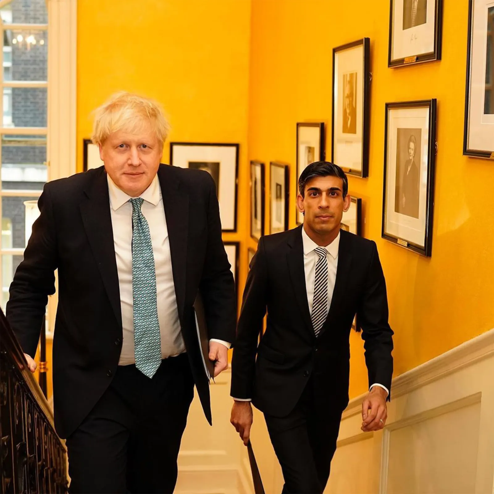 Sunak with Boris Johnson at No 10 Downing Street in March