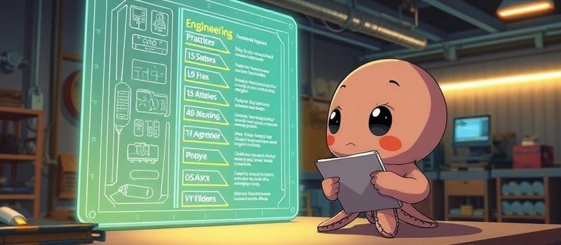 Octopus studying the practice ladder