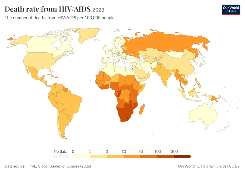 A thumbnail of the "Death rate from HIV/AIDS" chart