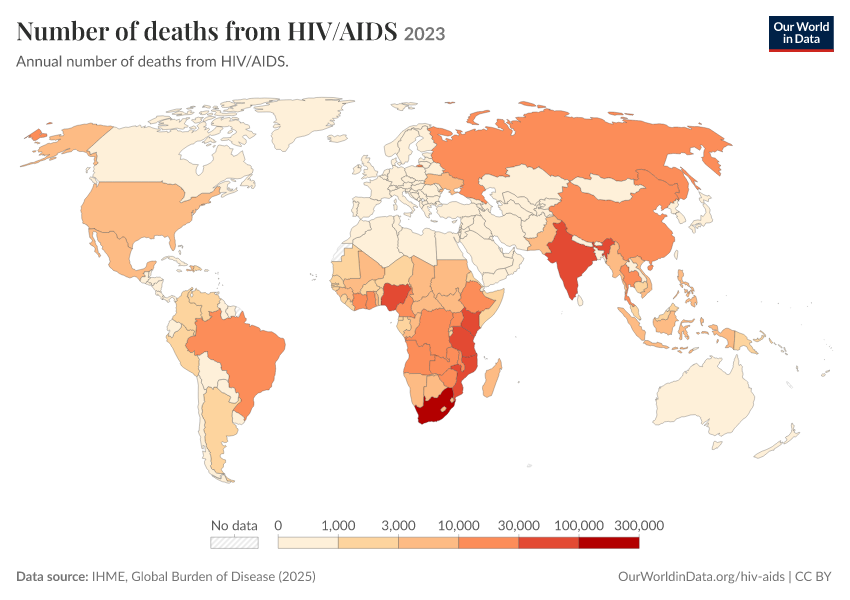 A thumbnail of the "Number of deaths from HIV/AIDS" chart