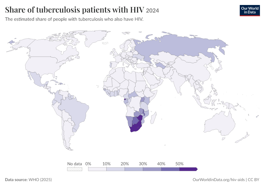 A thumbnail of the "Share of tuberculosis patients with HIV" chart