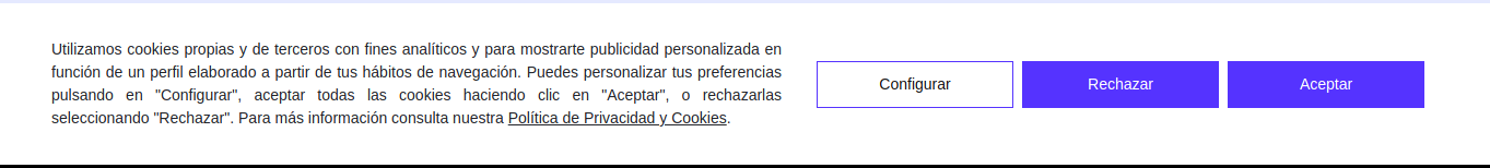 Aviso de cookies