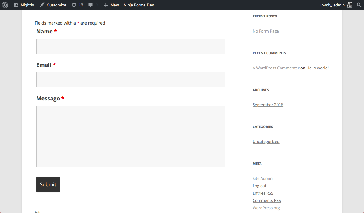 Submissions: view, search, filter, edit, and export every entry on your site