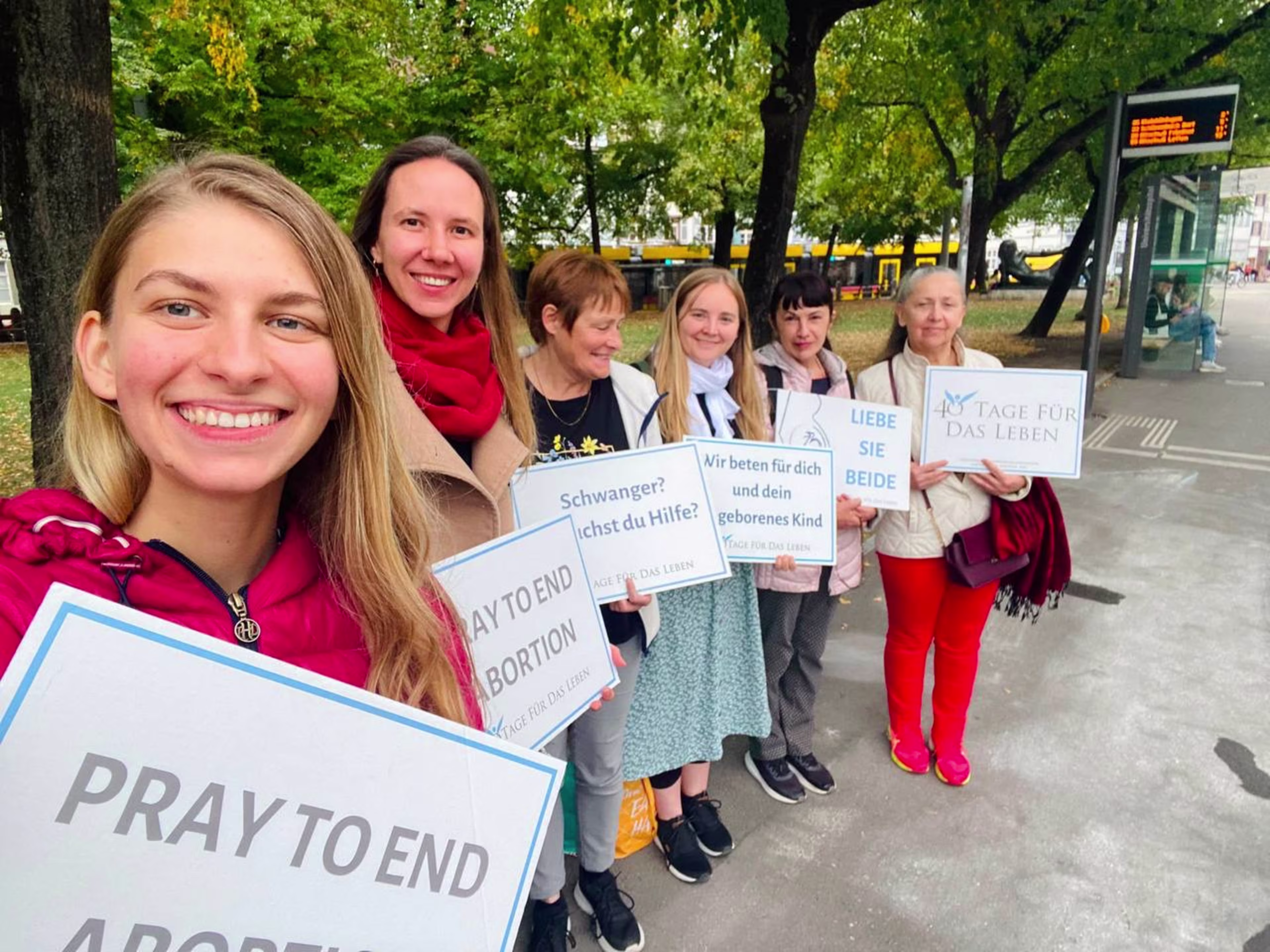 Pro-lifers gather for a 40 Days for Life prayer vigil. | Credit: Photo courtesy of 40 Days for Life