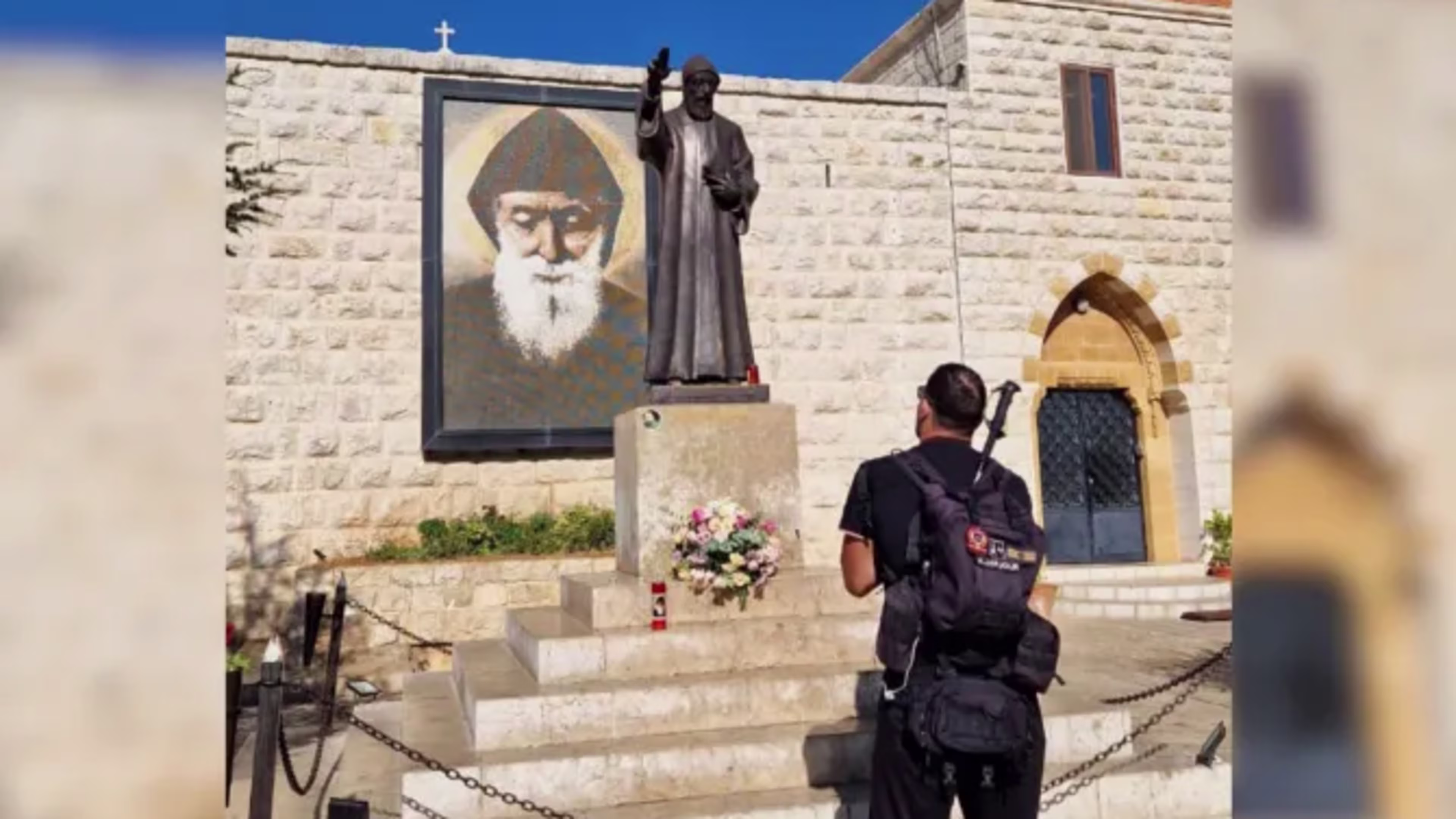 Anthony Jarjour prays at the St. Charbel Shrine in Annaya, Lebanon, in 2025. | Credit: Photo courtesy of Anthony Jarjour
