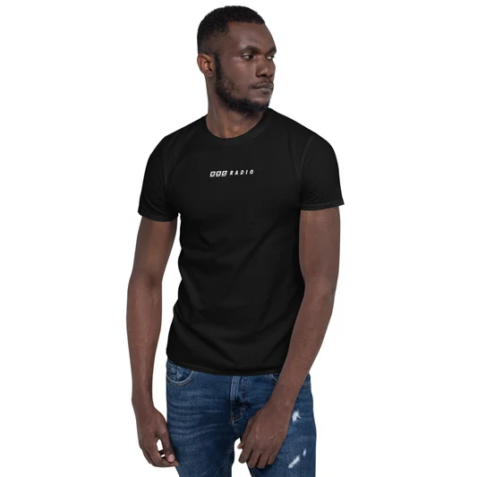 Grey t-shirt featuring the BBC Radio emblem across the chest.