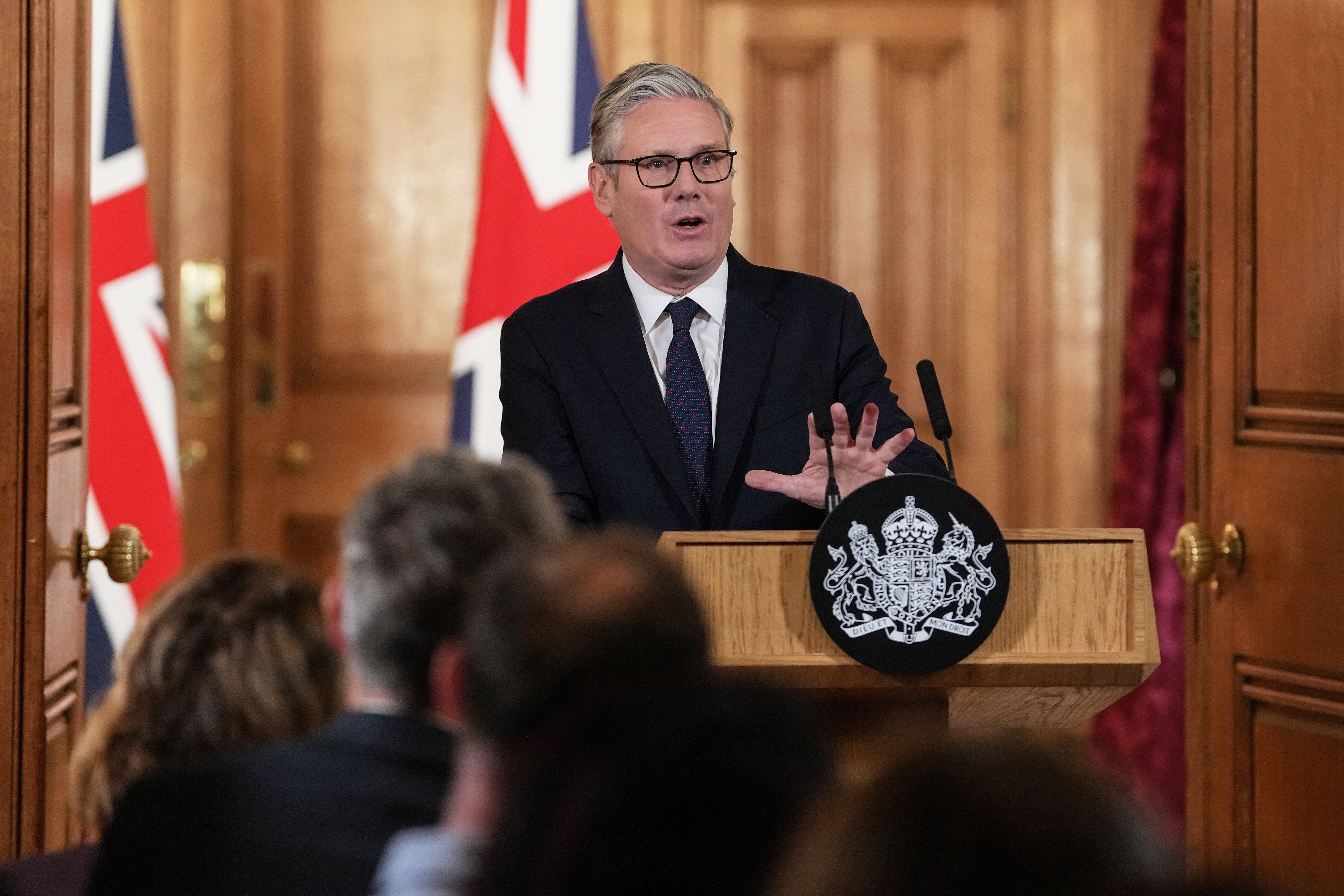 <p>Keir Starmer announced government action to protect children online at a Downing Street press conference</p>