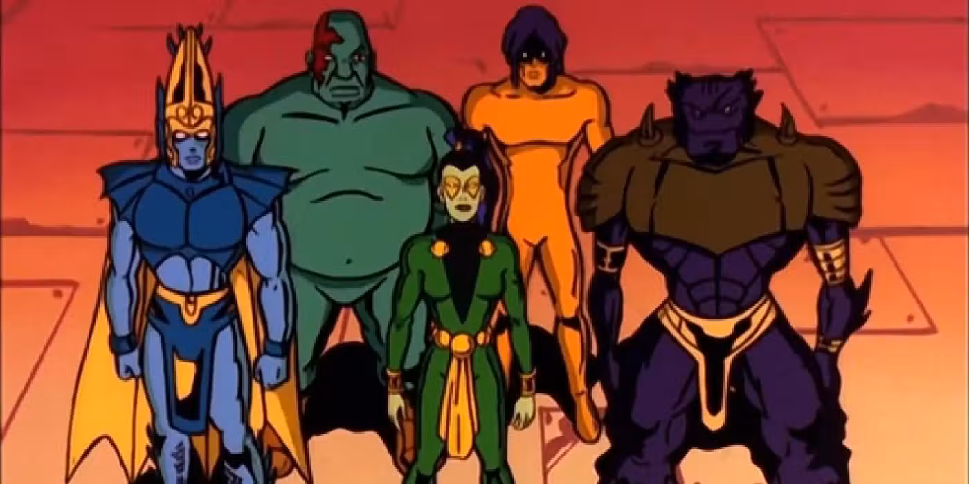 silver surfer the animated series, antibody, gamora and the wanderers looking up