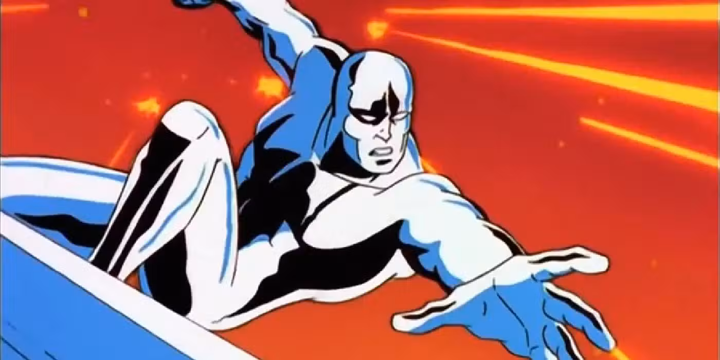 silver surfer the animated series, the origins of the silver surfer part 2, silver surfer dodges an attack in space