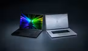 Black and a Mercury Razer Blade 18 models