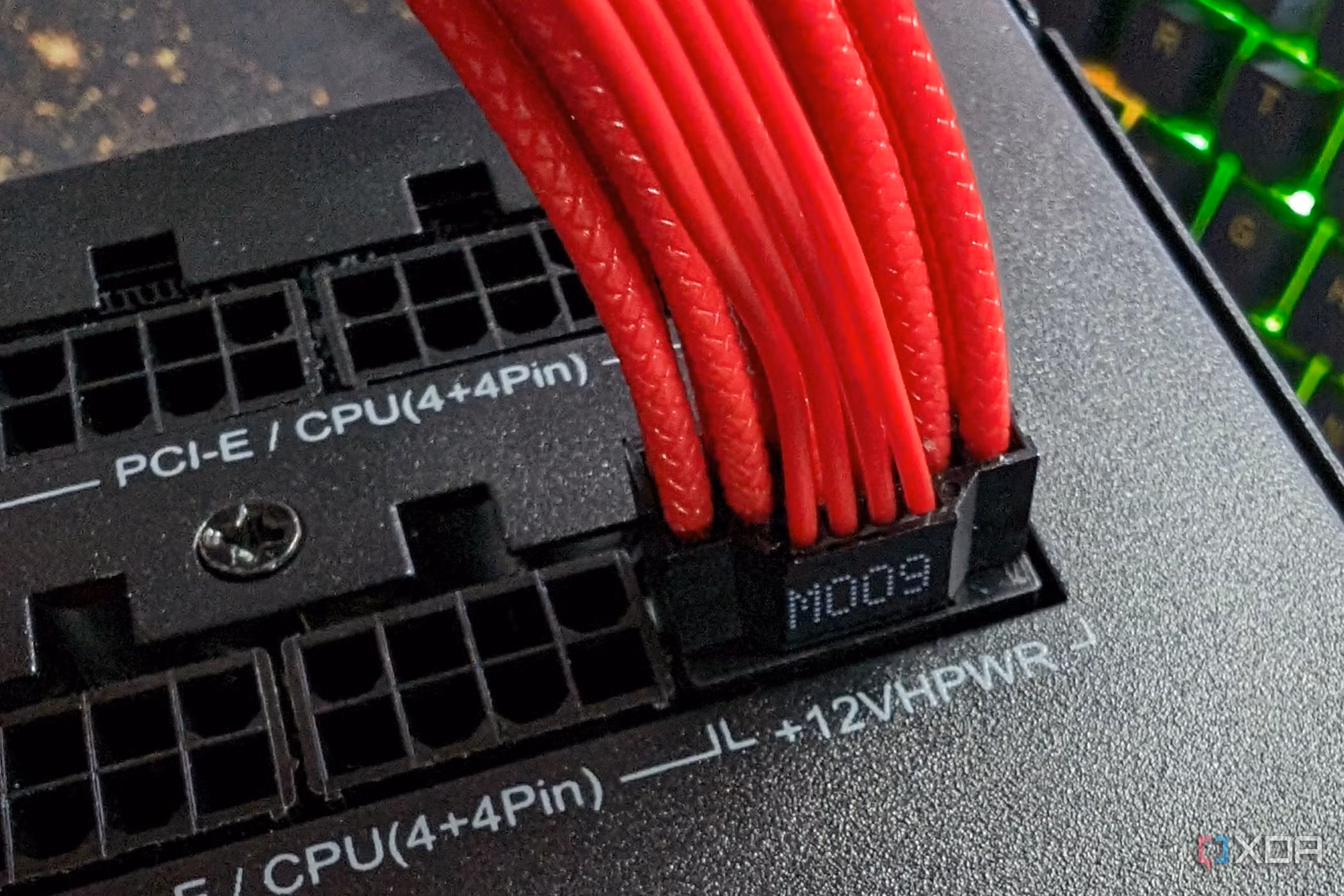 an image showing the 12VHPWR cable plugged into a psu