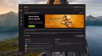 screenshot of nvidia app driver update page