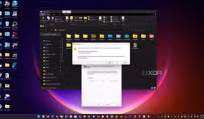 shows clicking verification message to move default user folder