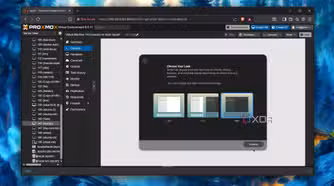 Choosing the Dark Mode in the macOS config wizard