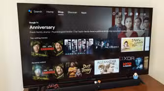 Movies on Google TV Shop on a 4K TV