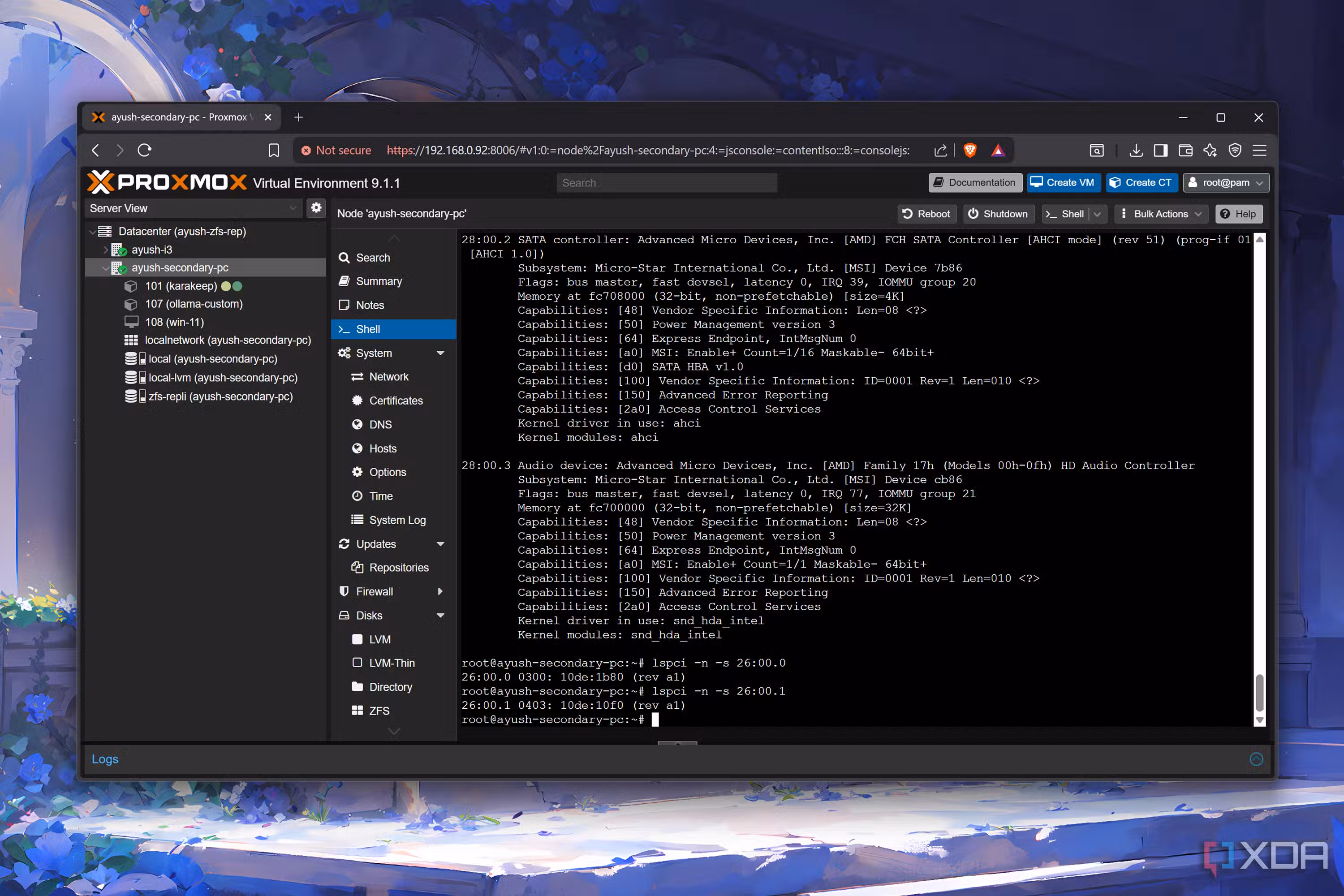 Checking the device IDs of GPUs on Proxmox