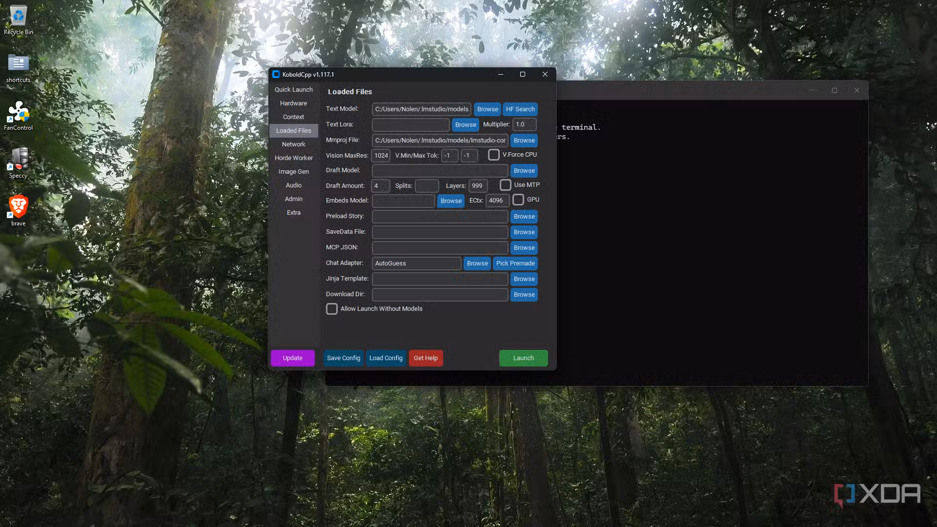 KoboldCpp loaded files pointing at LM Studio model folder