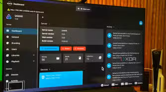 Jellyfin's web client dashboard on PS5 Internet Browser.
