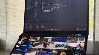 Immich and Proxmox webui open on a laptop