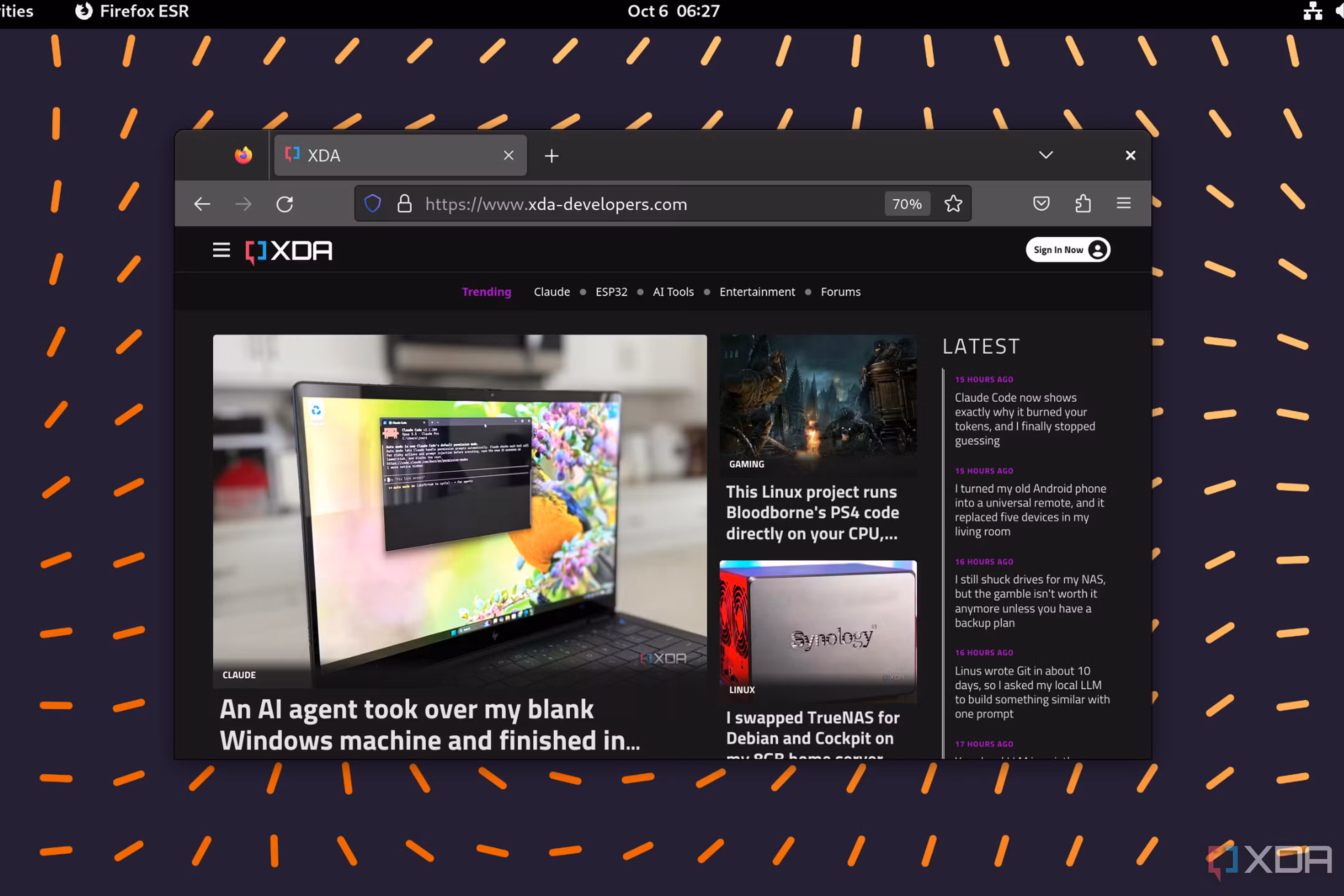 Accessing XDA Developers on Debian