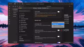 Selecting Default View for Homepage