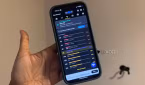 Wi-Fi analyzer showing different channel congestions