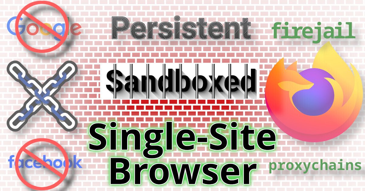 Persistent, Sandboxed, Single-Site, Browser
