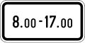 Т10Validity time of the traffic sign