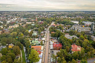 Aerial view with the Jono Basanavičiaus Street
