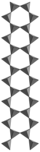 Inosilicate, clinoamphibole, with 2-periodic double chains (Si4O11), tremolite