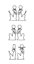 Hieroglyphs depicting Horus, as defined in the Unicode table