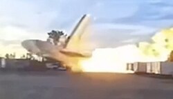 Image de vidéosurveillance du vol UPS Airlines 2976 s’écrasant au sol.