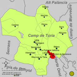 San Antonio de Benagéber – Mappa