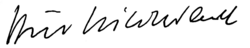 Unterschrift Dieter Hildebrandt deutscher Kabarettist
