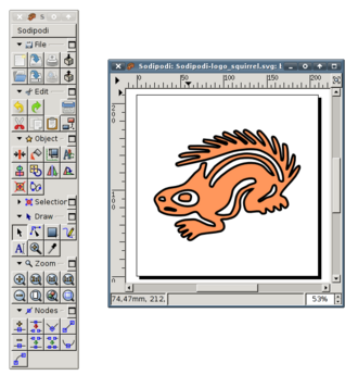 Sodipodi su Debian GNU/Linux