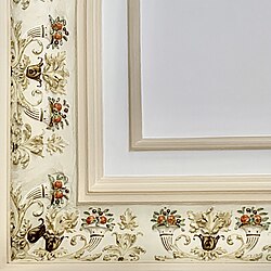 Beaux-Arts stuccos with pairs of cornucopias in the Generala Building (Bulevardul Regina Elisabeta no. 5), Bucharest, Romania, by Oscar Maugsch, 1906-1908