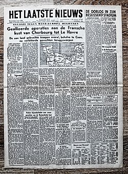 Une de journal en néerlandais.