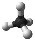 Model bola-stik dari metana