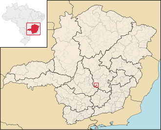 Localização de São Joaquim de Bicas em Minas Gerais