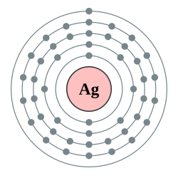 Electron shells of silver (2, 8, 18, 18, 1)