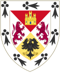 Arms of John Téllez of Castile, son of Tello Alfonso, Lord of Aguilar de Campoo (illegitimate child of Alfonso XI)