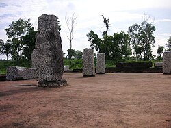 Pillars at Vikramashila University