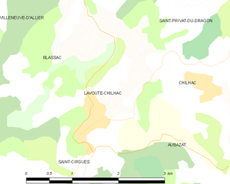 Poziția localității Lavoûte-Chilhac