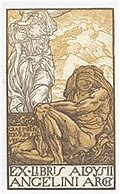 Ex libris di Antonello Moroni per Angelini