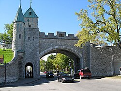Porte St. Louis, part of Ramparts of Quebec City, the only remaining fortified city walls in North America north of Mexico