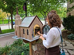 Public Bookcase outside of Grace Episcopal Church (Madison, Wisconsin)