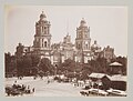 A photo of Cathedral of Mexico City. It is one of the largest cathedrals in Americas, built on the ruins of the Aztec main square.