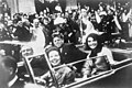 Image 24President John F. Kennedy in the presidential limousine, minutes before his assassination (from History of Texas)